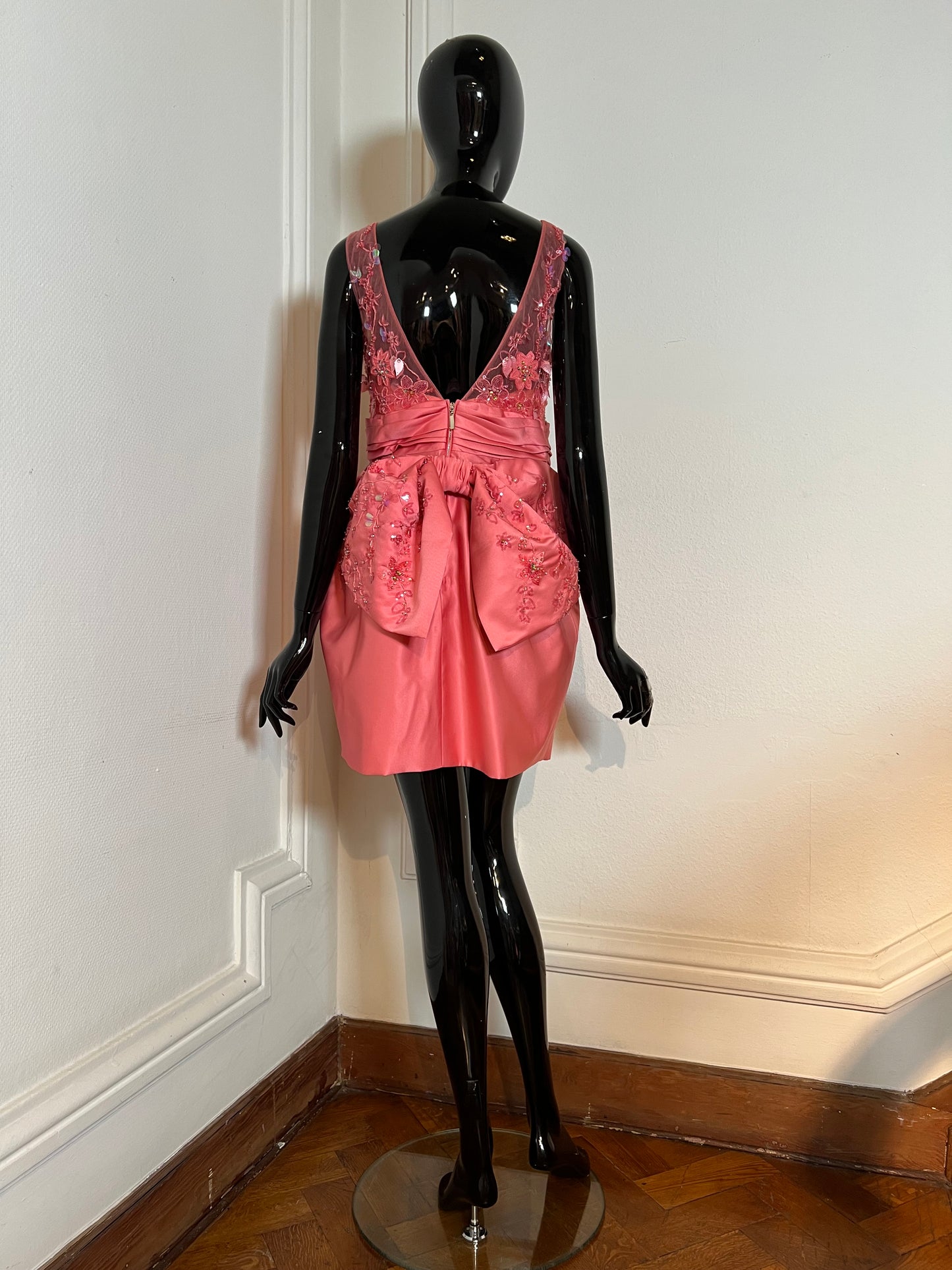 Orange cocktail dress