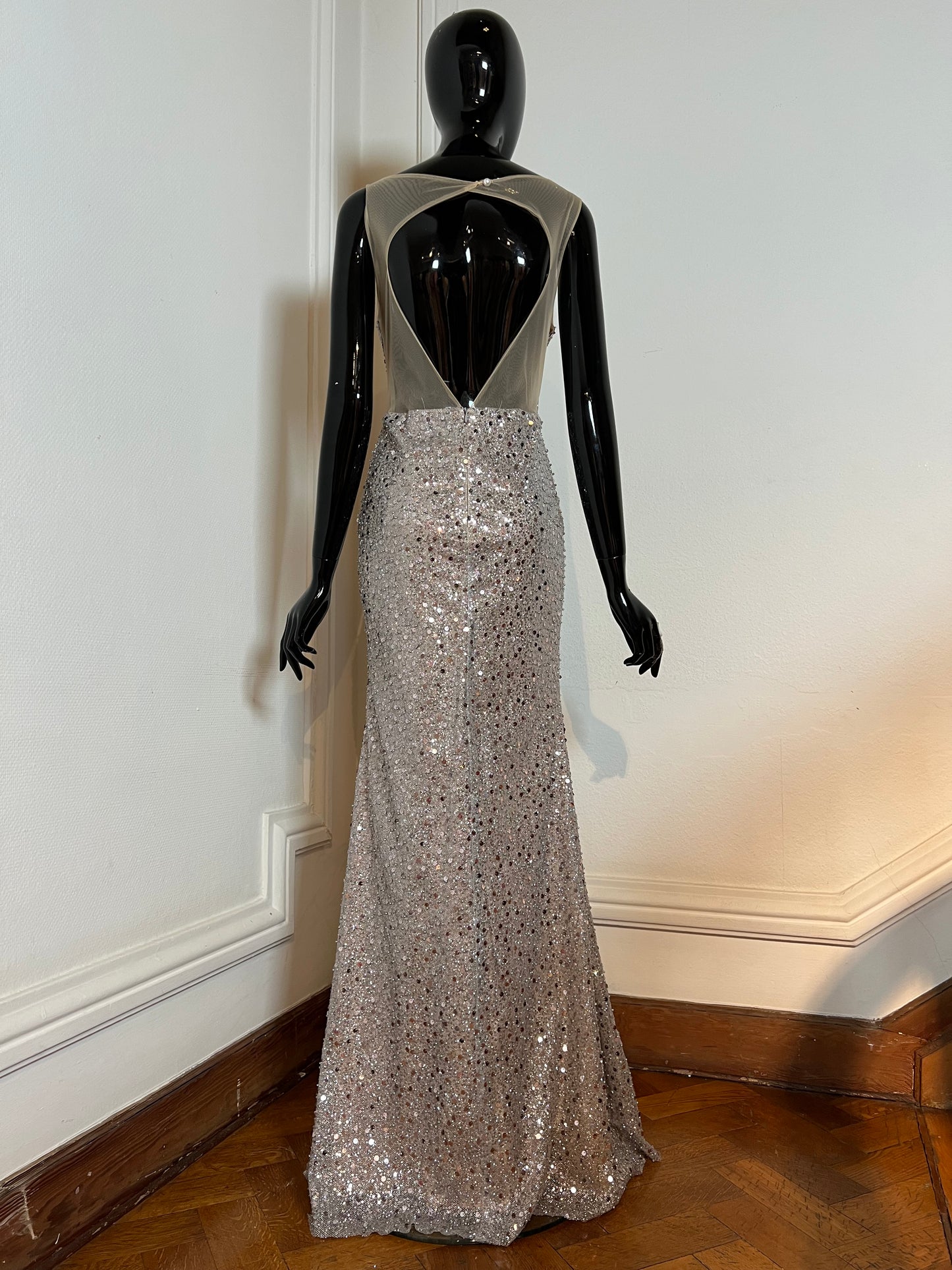 Sequins Pleaded Gown