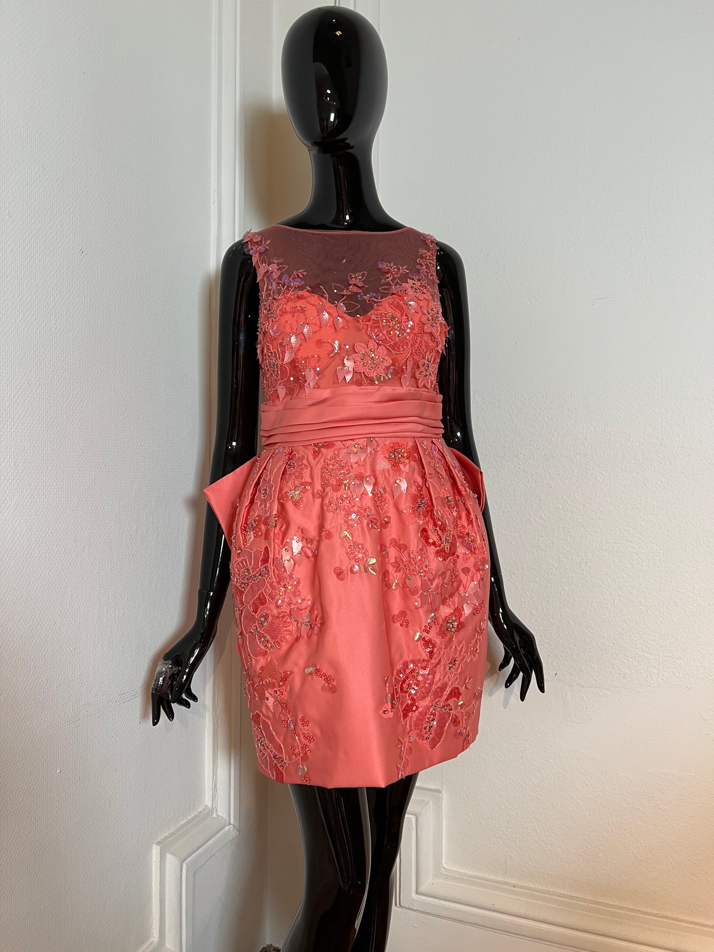 Orange cocktail dress