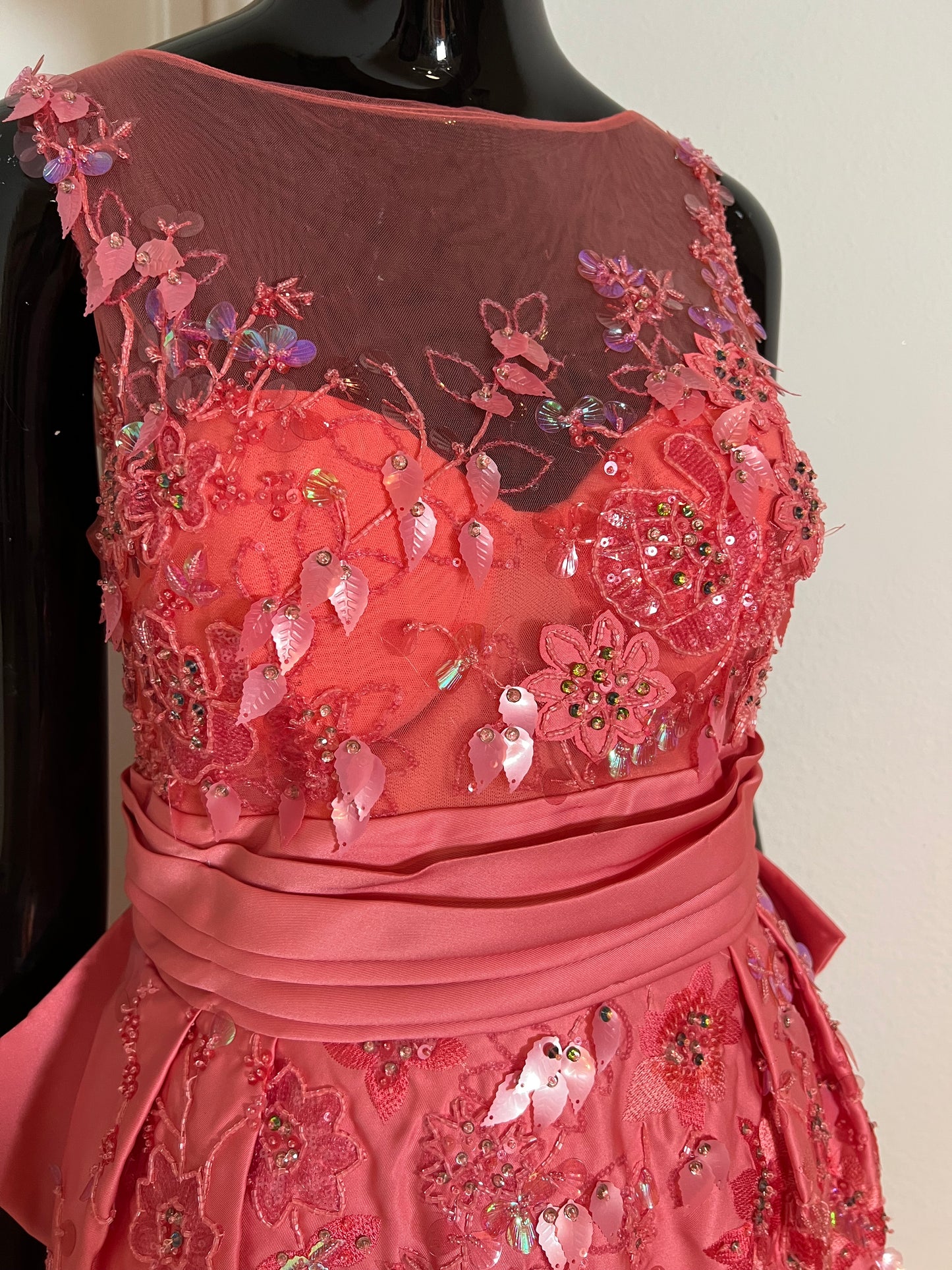 Orange cocktail dress
