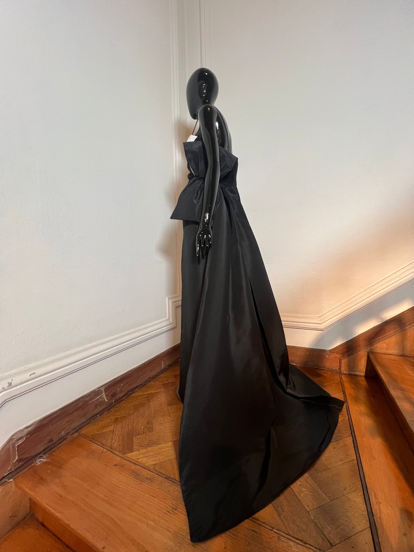 Black taffeta gown