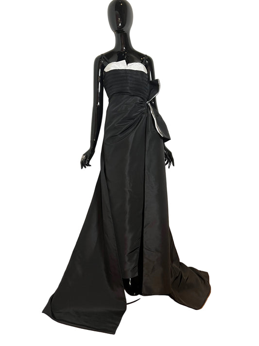Black taffeta gown