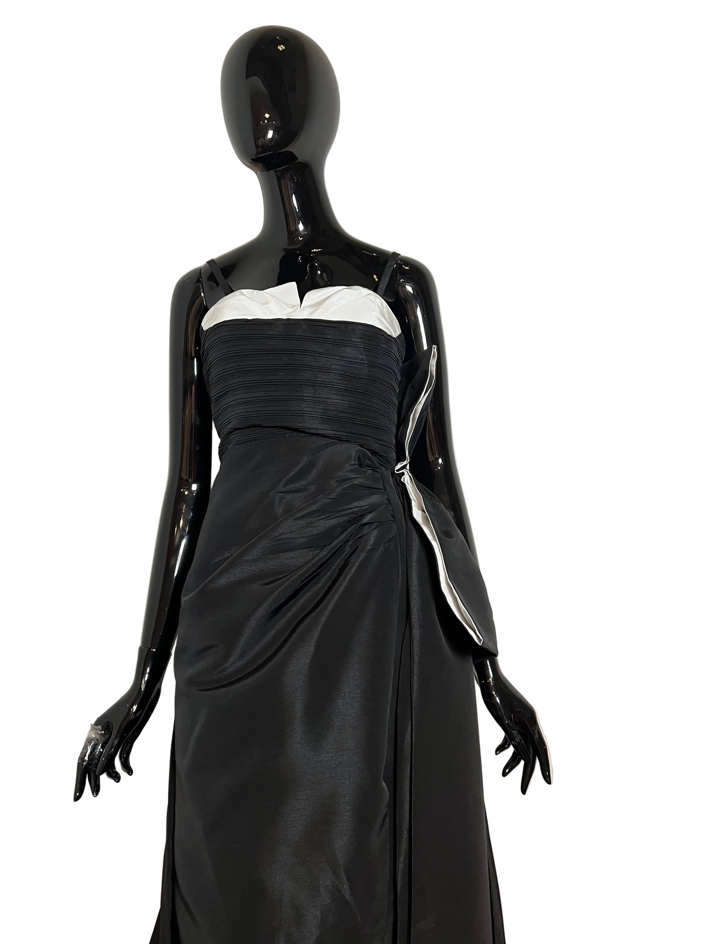 Black taffeta gown