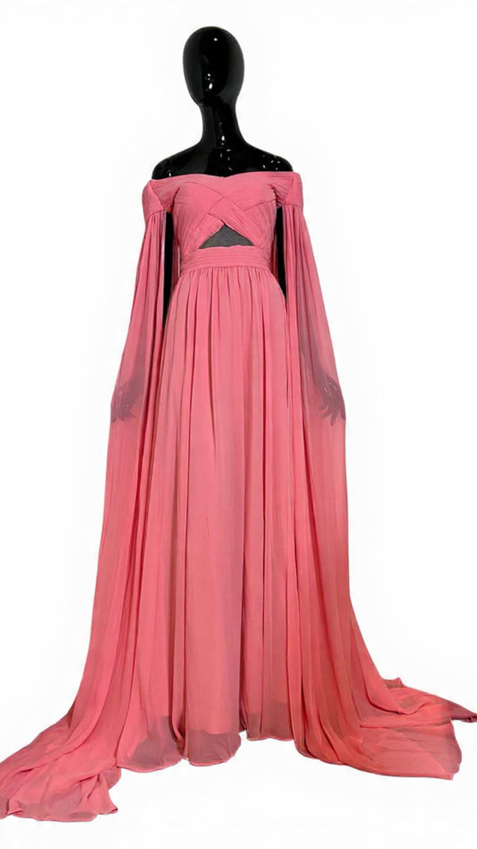 Pink chiffon dress
