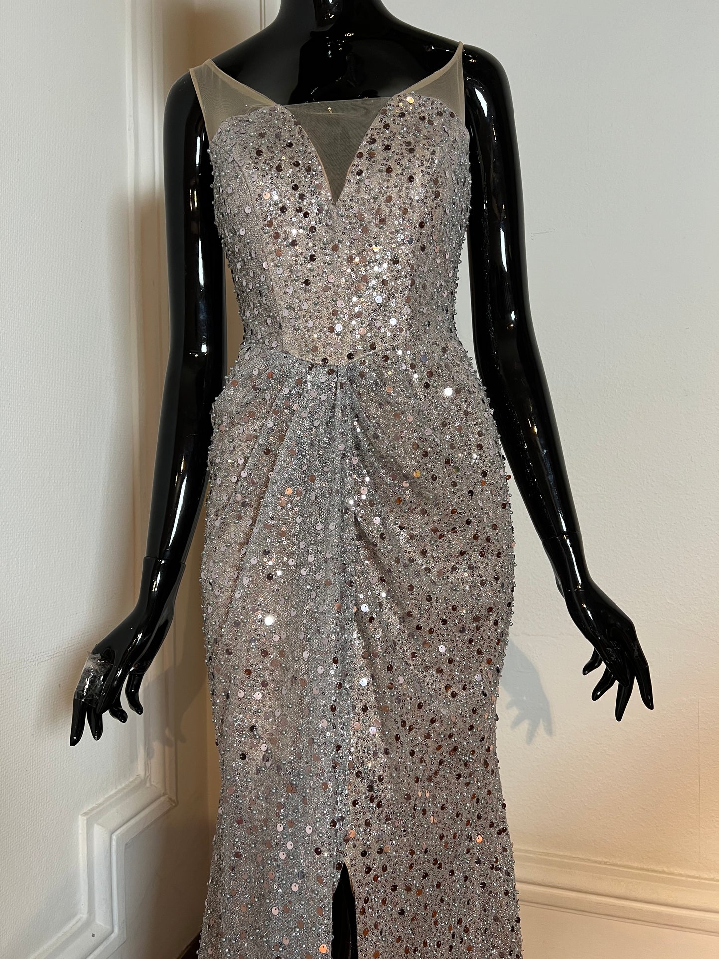 Sequins Pleaded Gown