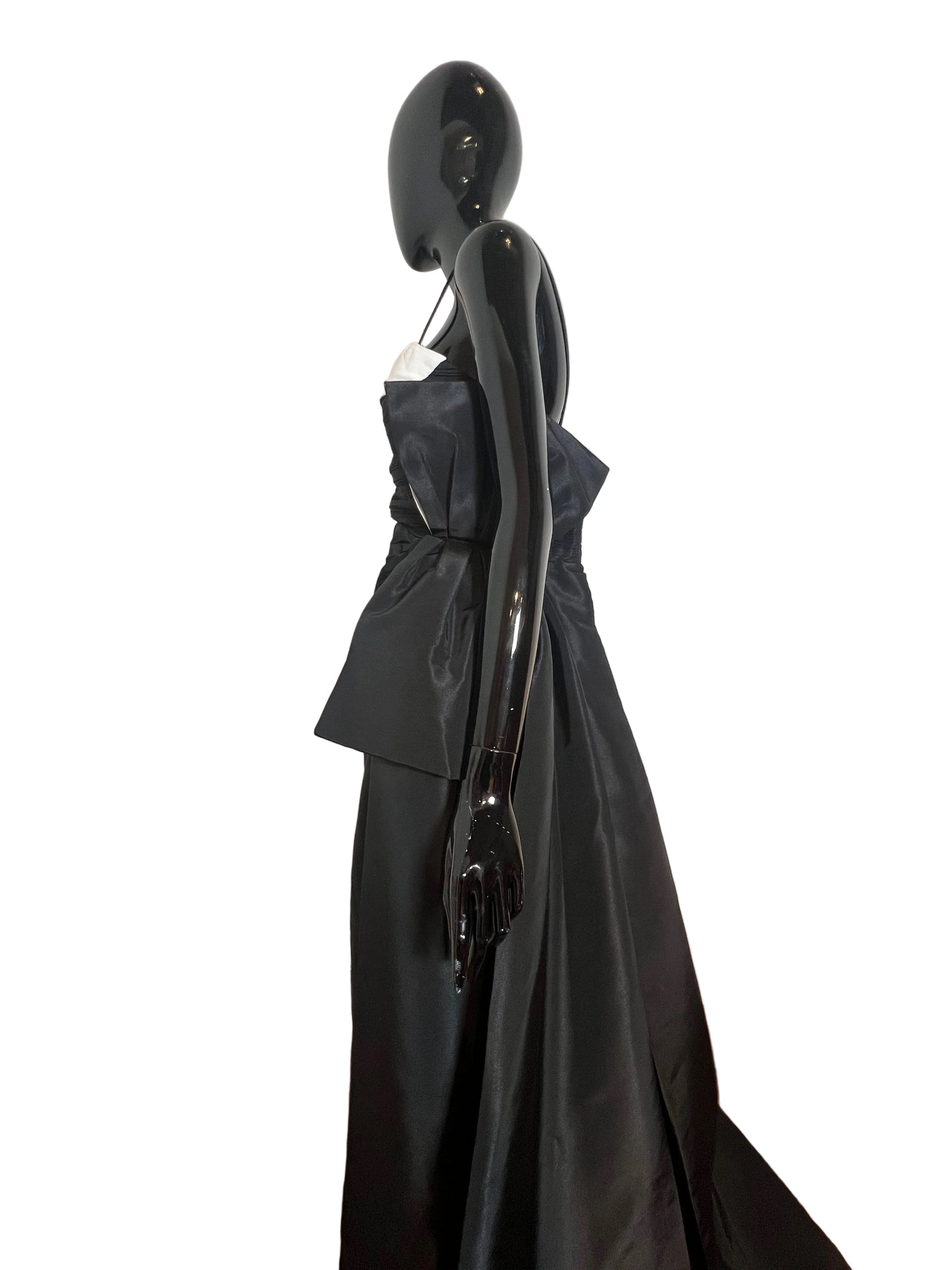 Black taffeta gown
